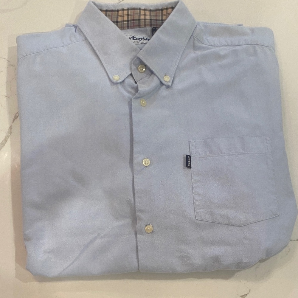 Barbour Light Blue Oxford medium
